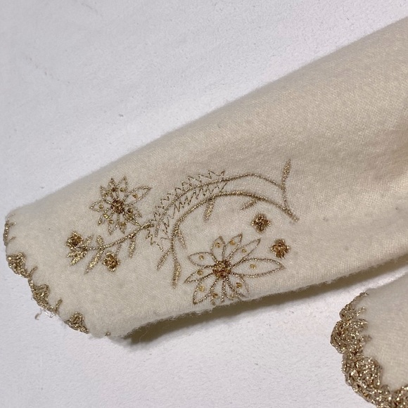 Mac & Jac Ivory Wool Cardigan With Gold  Decorations And Trim L - Picture 12 of 16
